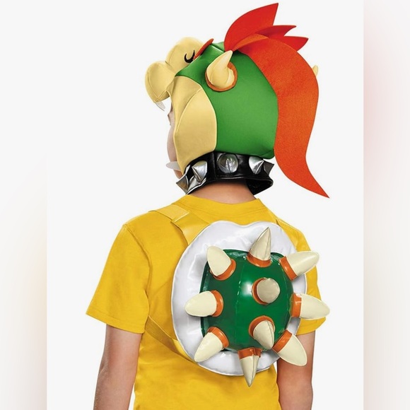 Kids Bowser Headpiece and Shell - Picture 2 of 8